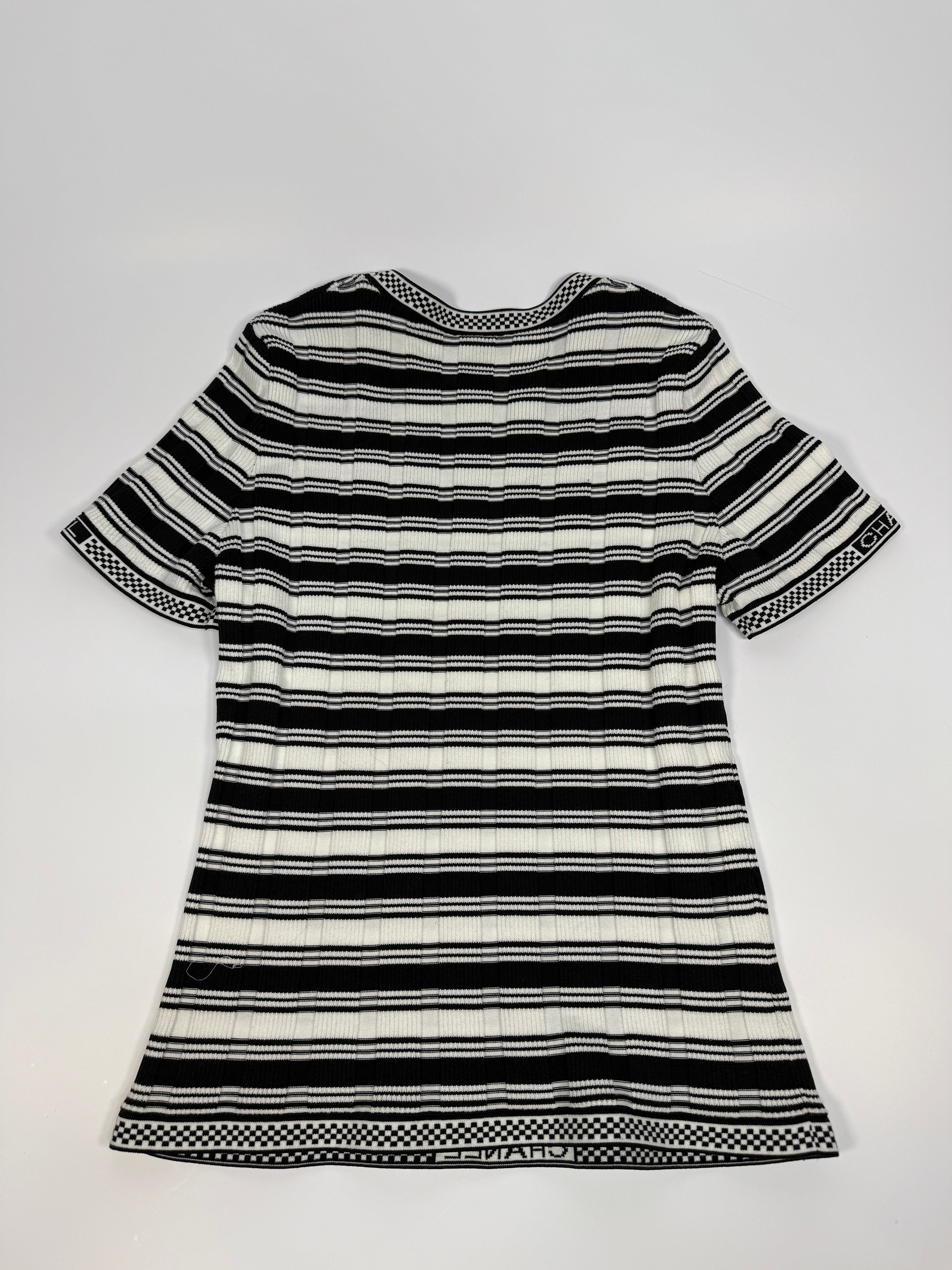 Chanel Logo Trim T-Shirt (Size 38/UK10)