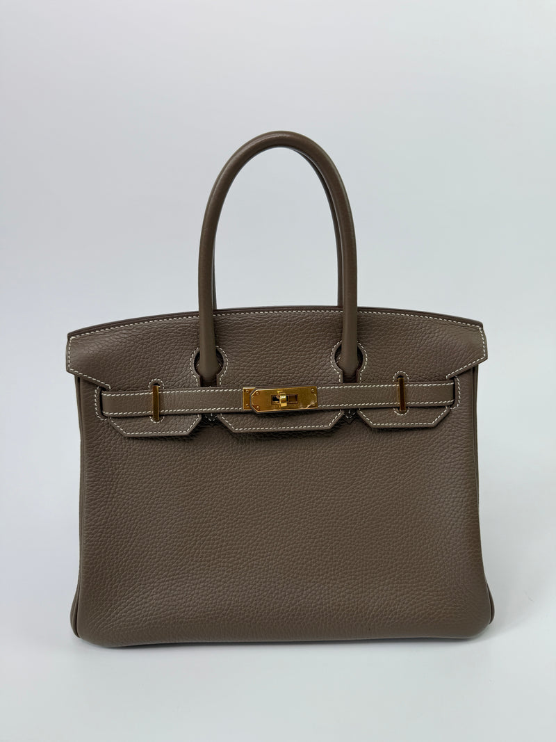Hermès Birkin 30 In Etoupe Togo Leather With GHW
