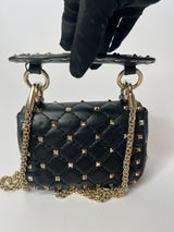 Valentino Garavani Micro Black Rockstud Bag