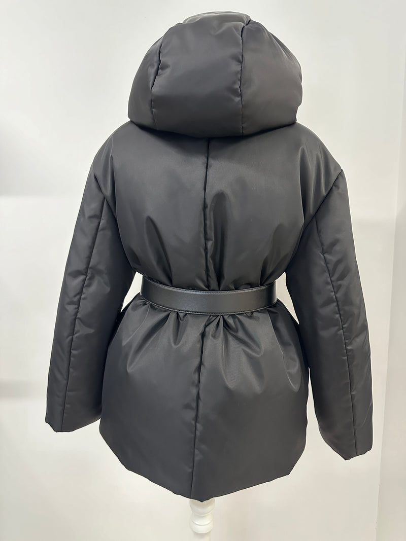 Prada Re Nylon Belted Jacket (Size 38/UK 6)