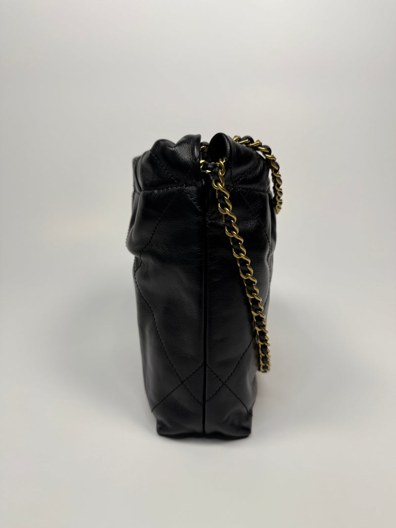 Chanel 22 Mini Bag Black Calfskin With GHW