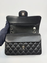 Chanel Small Classic Double Flap In Black Caviar Leather With SHW