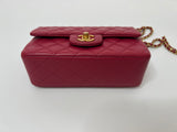 Chanel Mini Rectangle Flap Bag In Raspberry