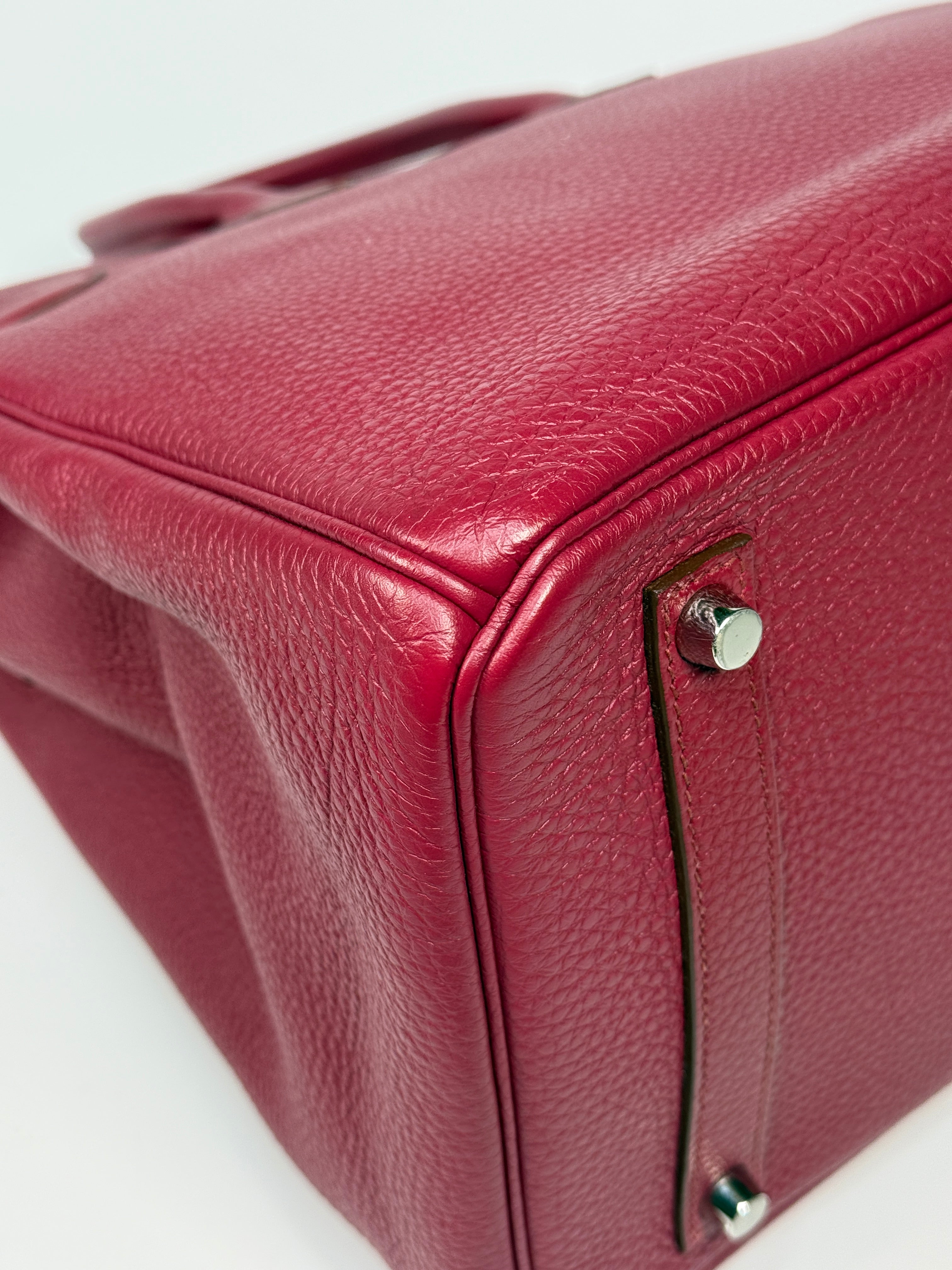 Hermès Birkin 35 In Rouge Grenet With Palladium Hardware
Authentic Pre Loved Verified by Luxe Cheshire Trusted Designer resale