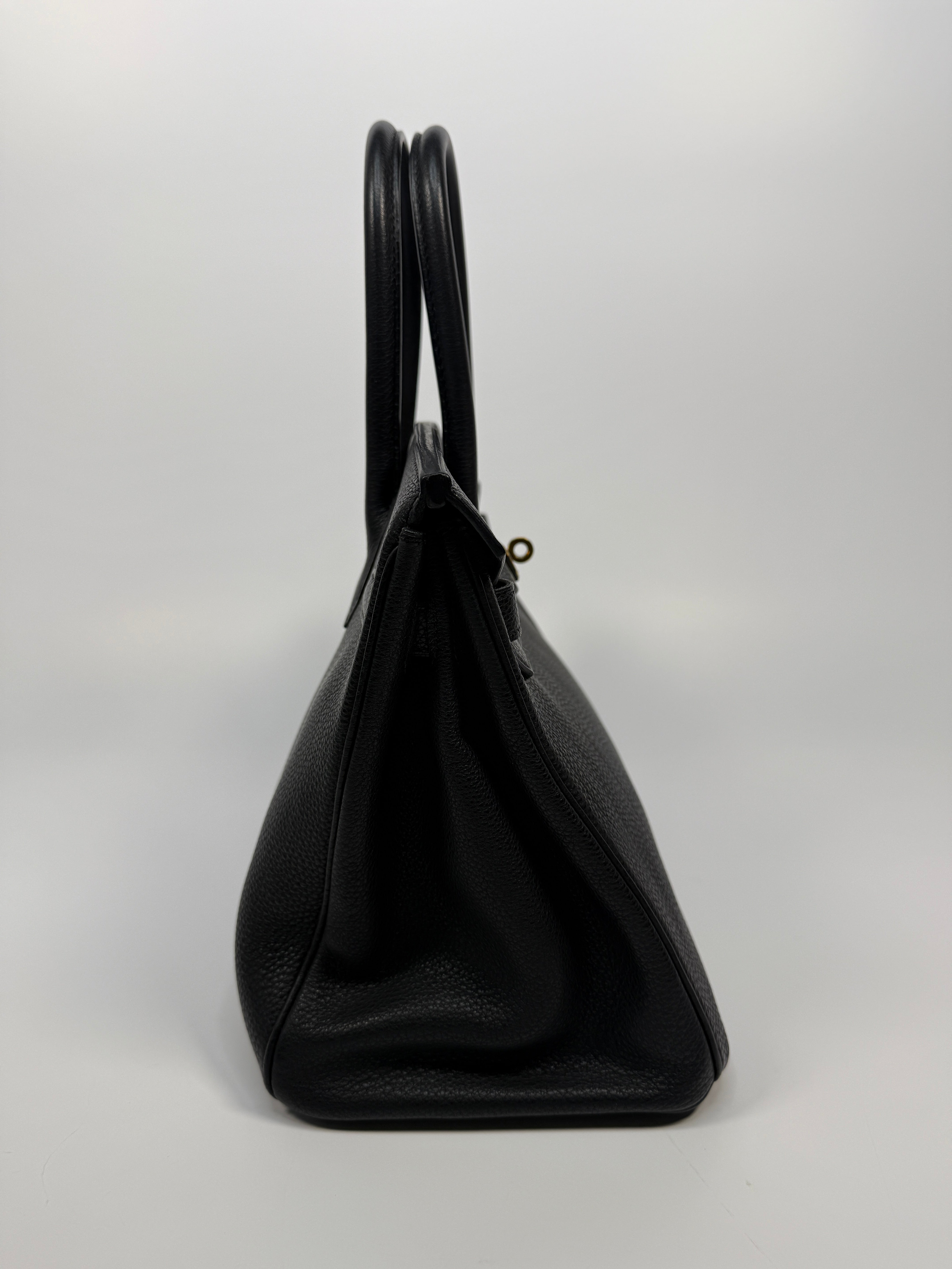 Authentic Pre Loved Hermès Birkin 30 In Black Togo Leather With Gold Hardware Excellent Condition