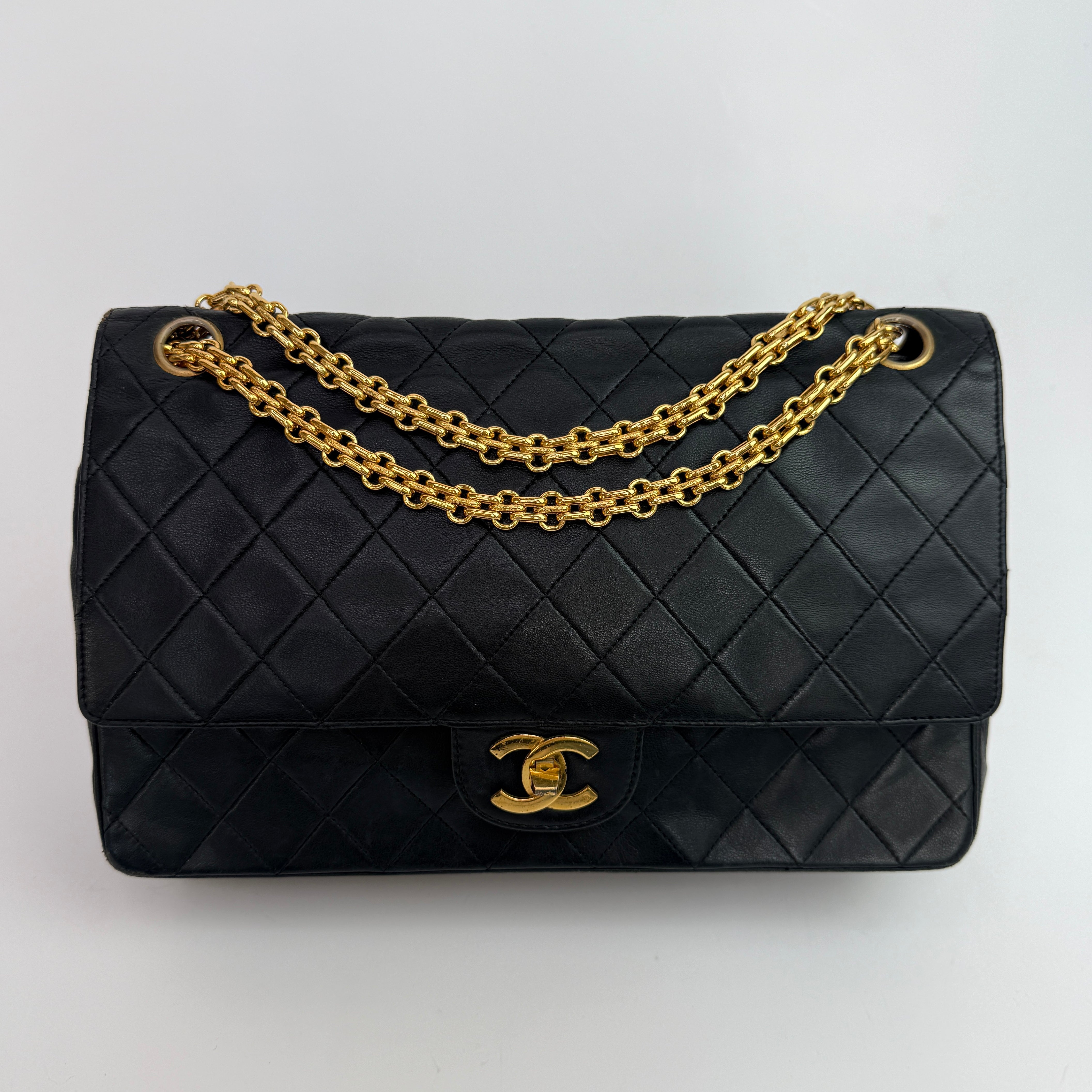 Chanel Vintage Bijoux Chain Double Flap With GHW