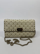 Valentino Garavani Nappa Rockstud Spike Wallet on Chain