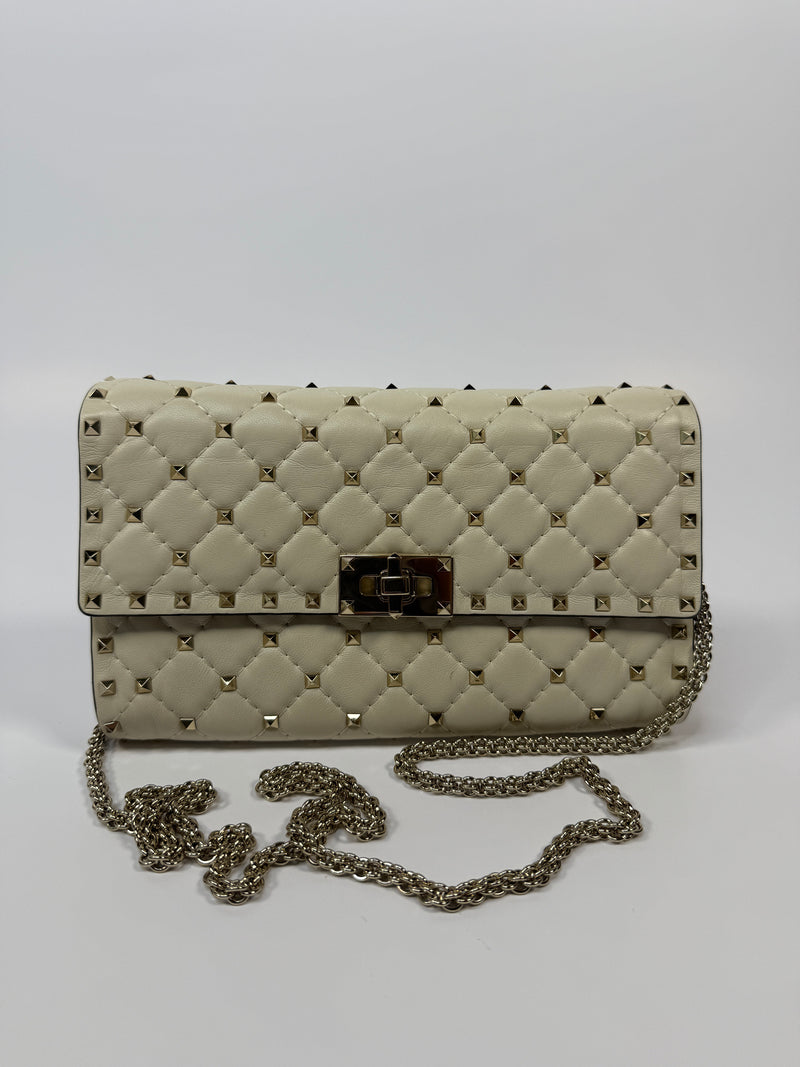 Valentino Garavani Nappa Rockstud Spike Wallet on Chain