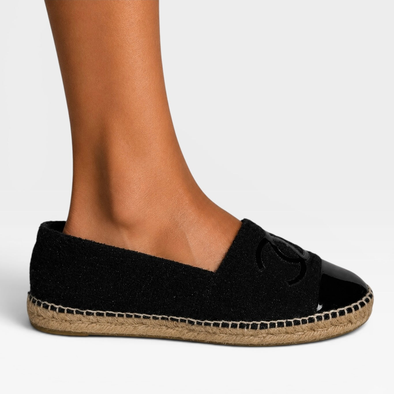 Chanel Black Espadrilles (Size 38/UK5)