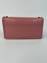 Chanel pink plexiglass Horizontal Boy Brick Bag