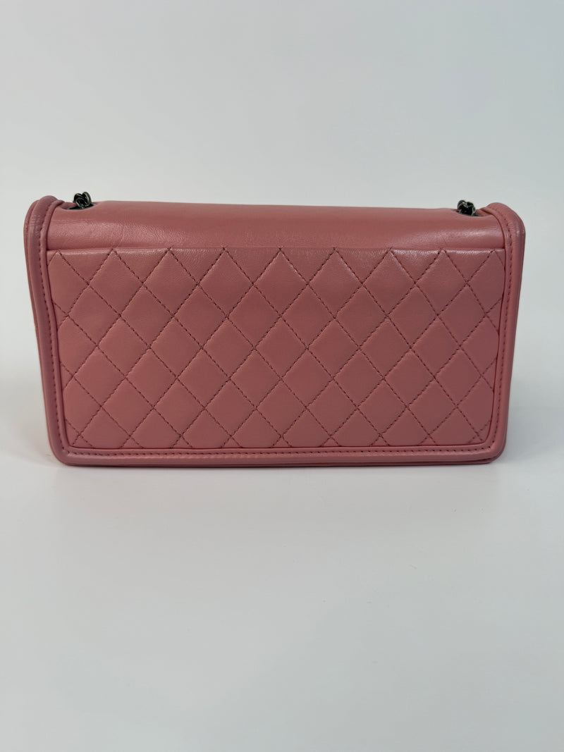 Chanel pink plexiglass Horizontal Boy Brick Bag