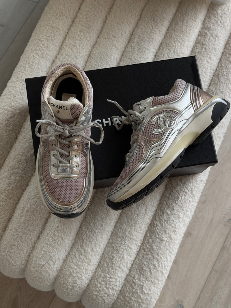 Chanel CC Metallic CC Sneakers (39.5 /UK 6.5)
