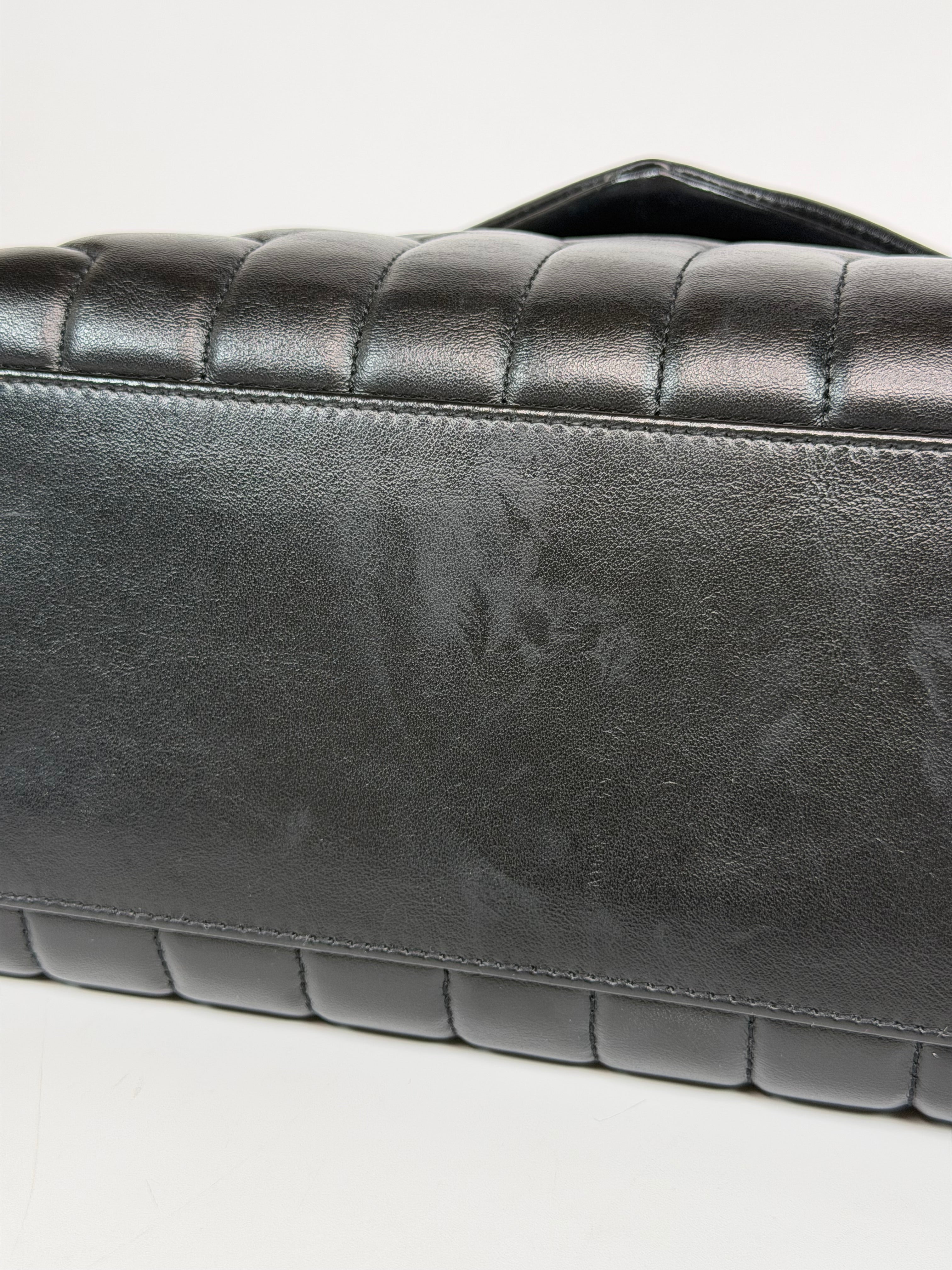 Saint Laurent LouLou In Black Chevron Leather With Silver Hardware. Authentic and preloved in excellent condition. Insured next day delivery. Verified by luxe cheshire