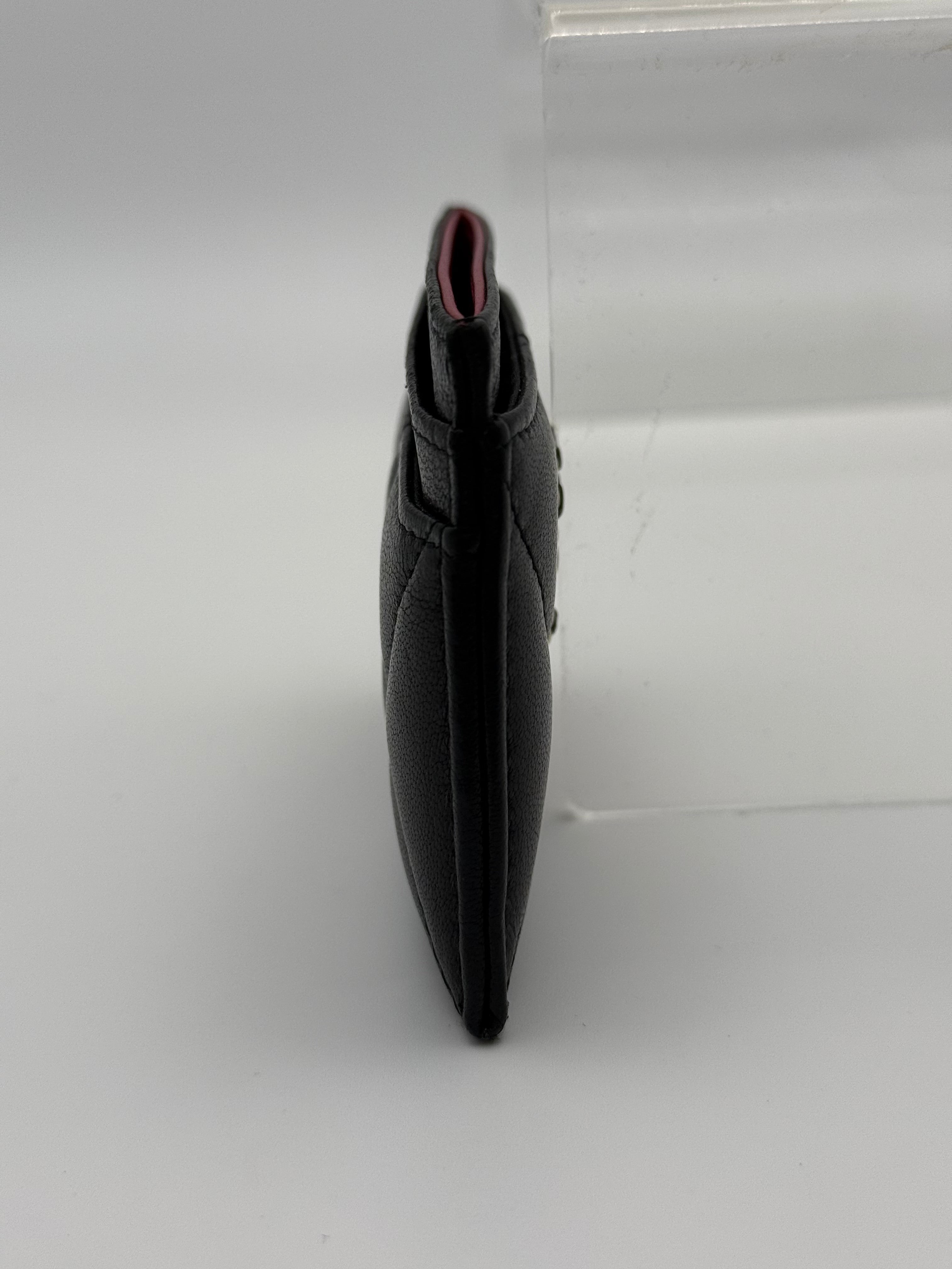 Chanel 19 Card Wallet In Black Lambskin