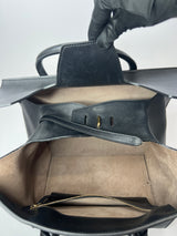Celine Large Tie Bag In Black Leather