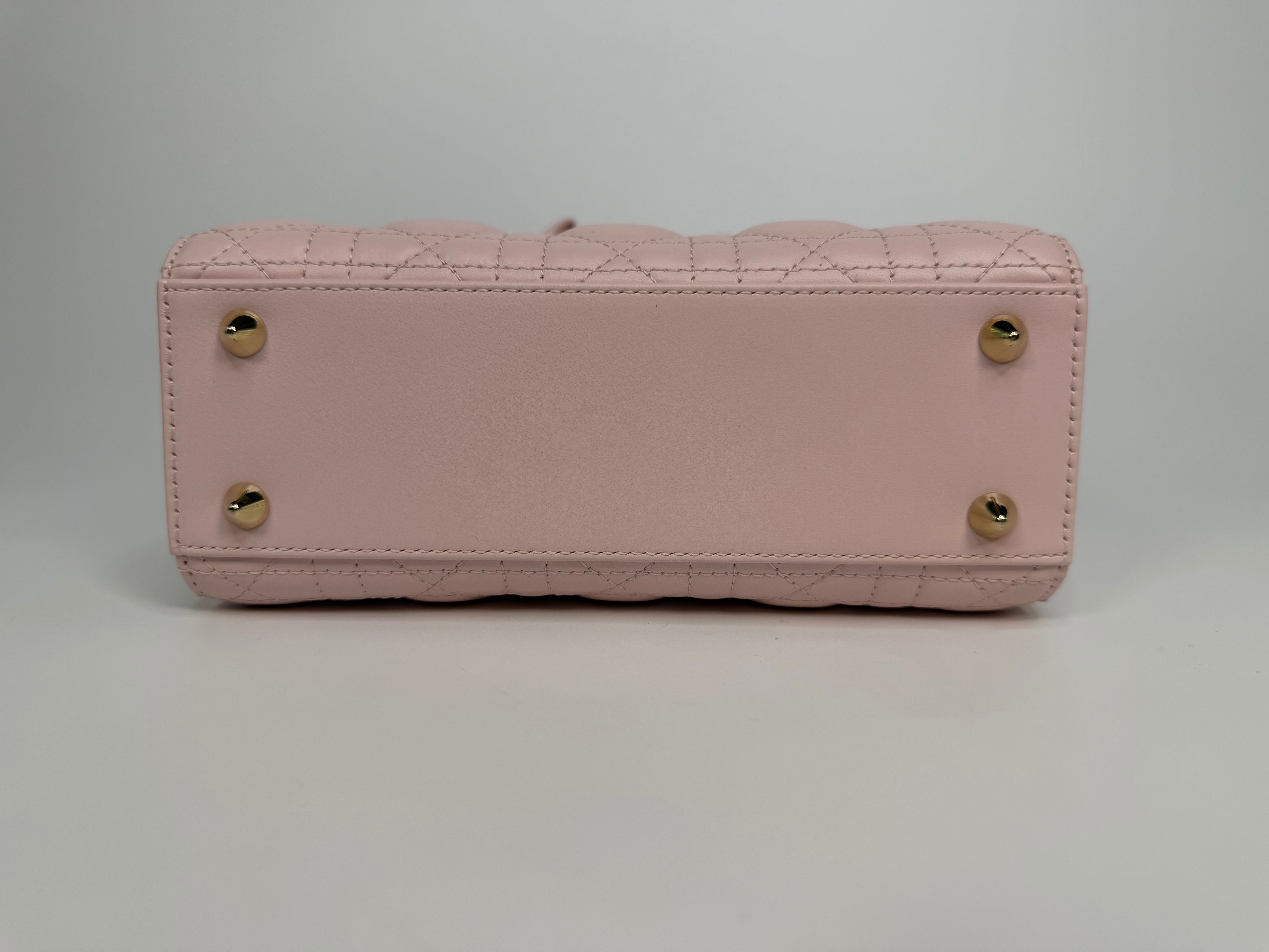 Christian Dior Lady Dior Small Bag In Rose Tendre With Gold Hardware. Authentic and preloved in excellent condition