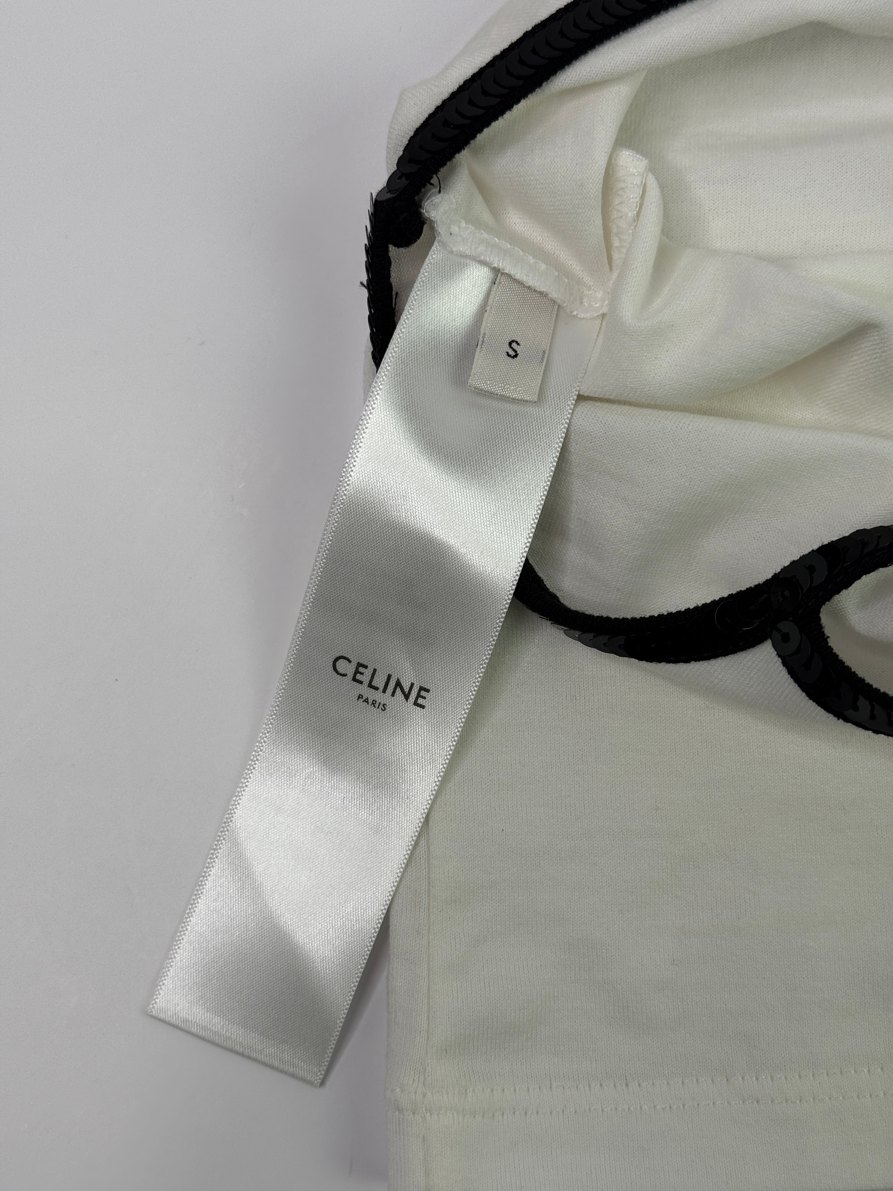 Celine Embroidered Triomphe Tank Top (Size S/UK 8)