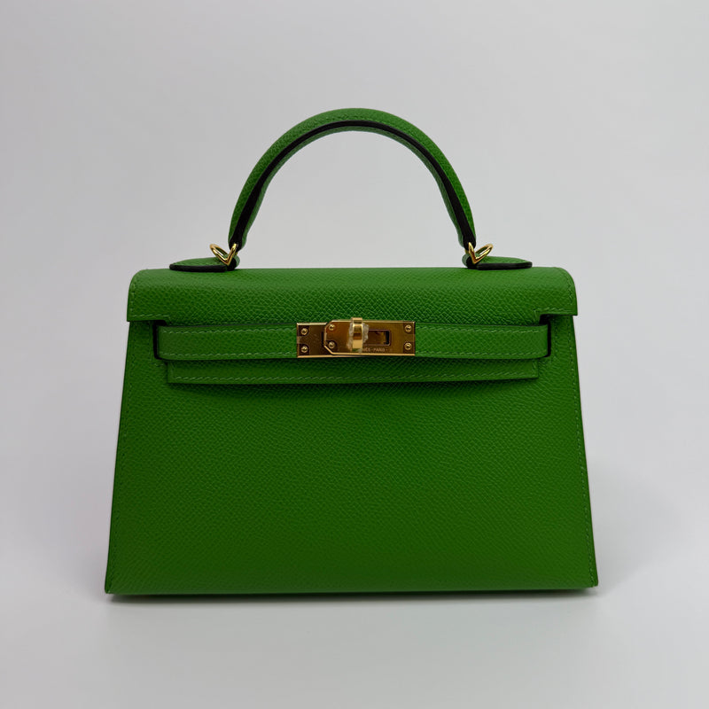 Hermès Mini Kelly ll In Bambou Epsom Leather With GHW