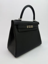 Hermès Kelly 28 Retourne Black Togo Leather With Palladium Hardware