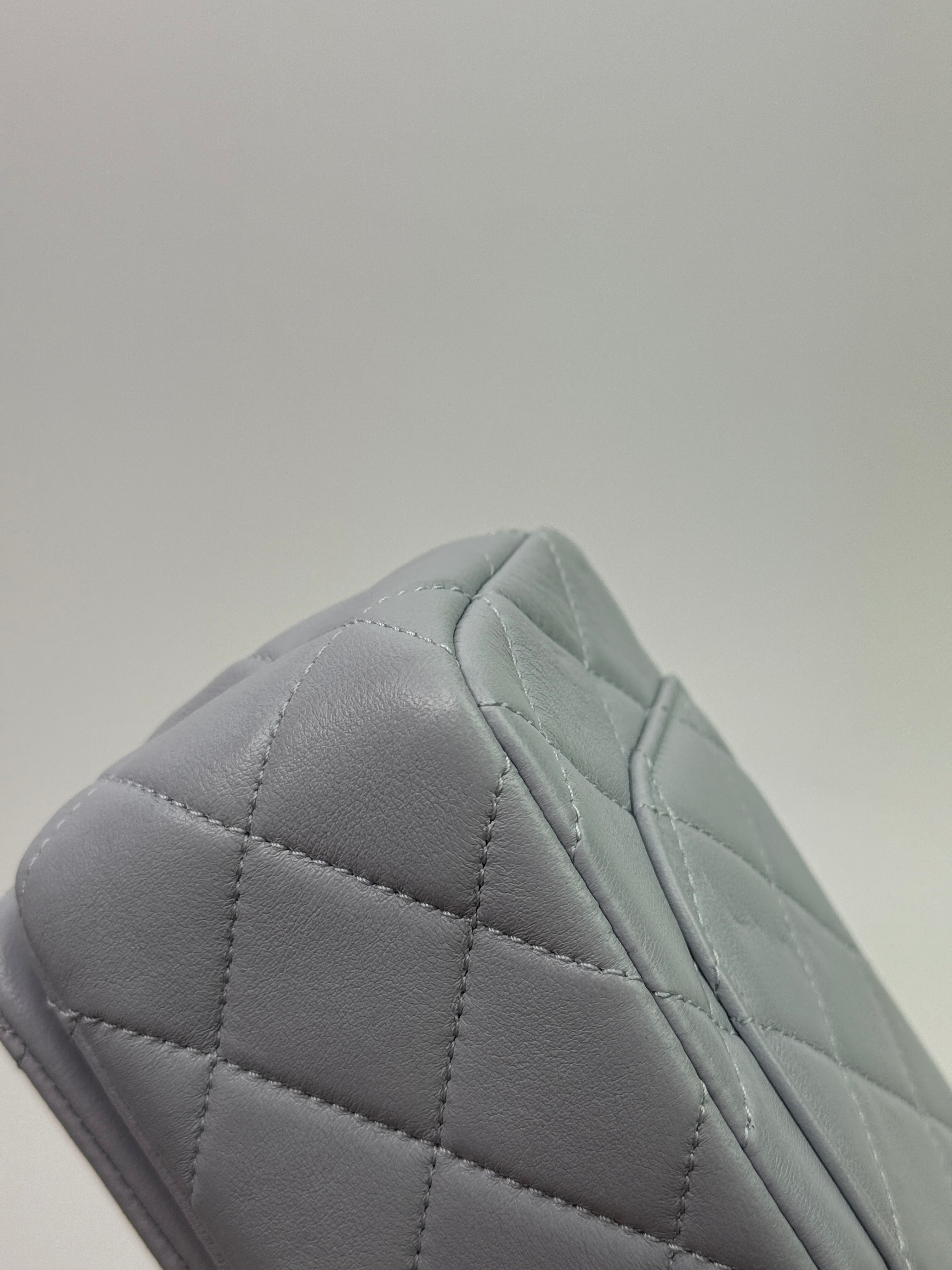 Chanel Seasonal Flap In Gris Clair Lambskin With GHW