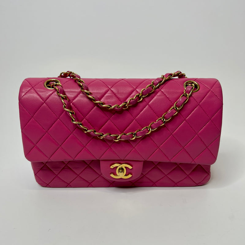 Chanel Vintage Medium 2.55 Classic Flap In Fuchsia