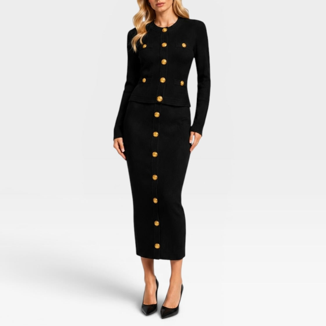 Balmain Knit Co-Ord Set  (Size FR40/UK12)