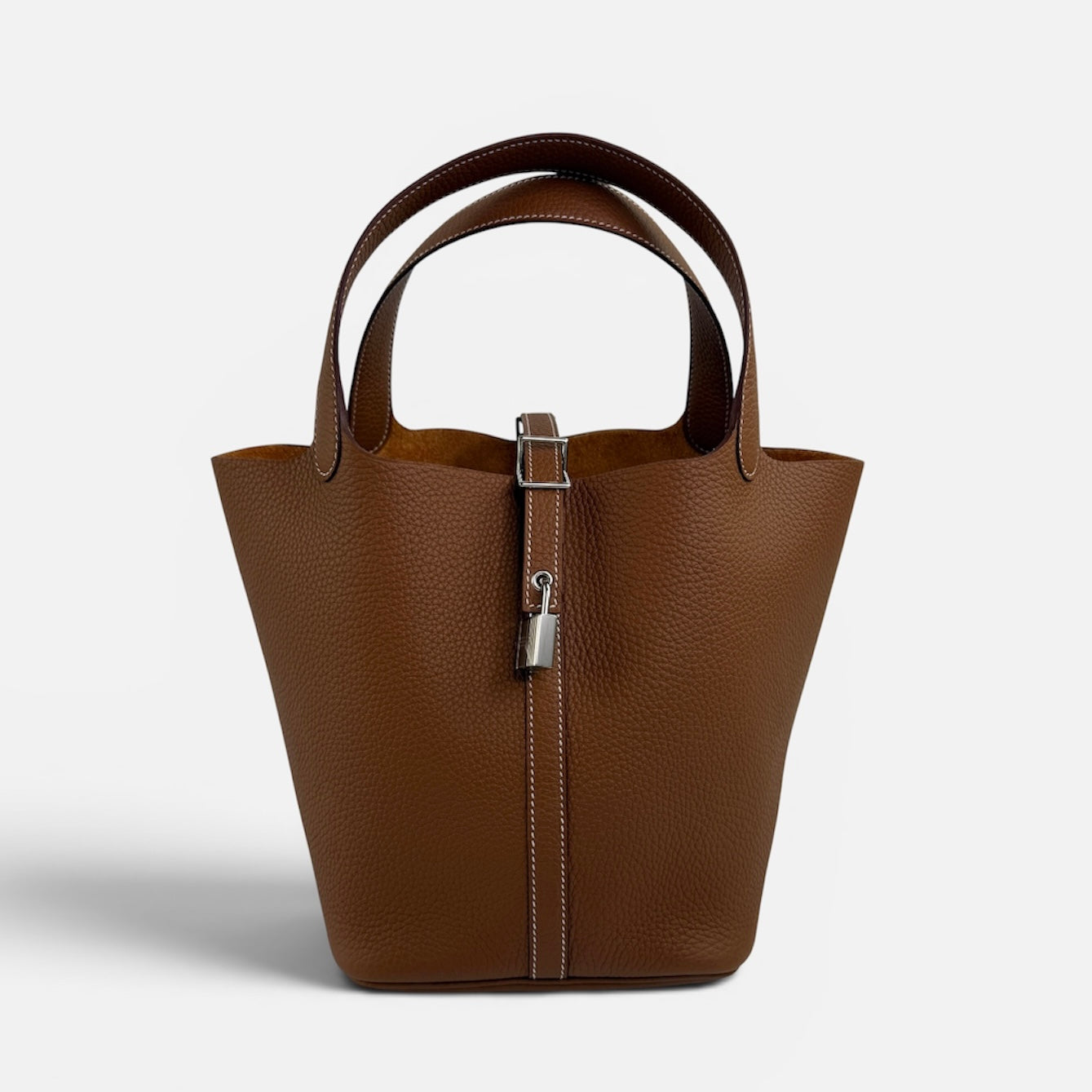 Hermès Picotin 22 In Gold Clemence Leather With Palladium Hardware