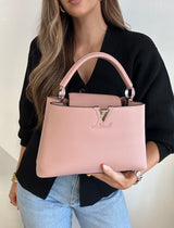 Louis Vuitton Capucines MM Bag In Magnolia Taurillion Leather