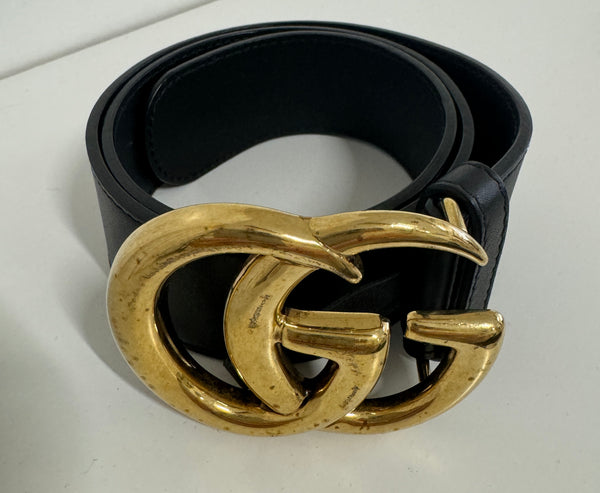 Gucci GG Marmont Black Belt (Size 65/26)