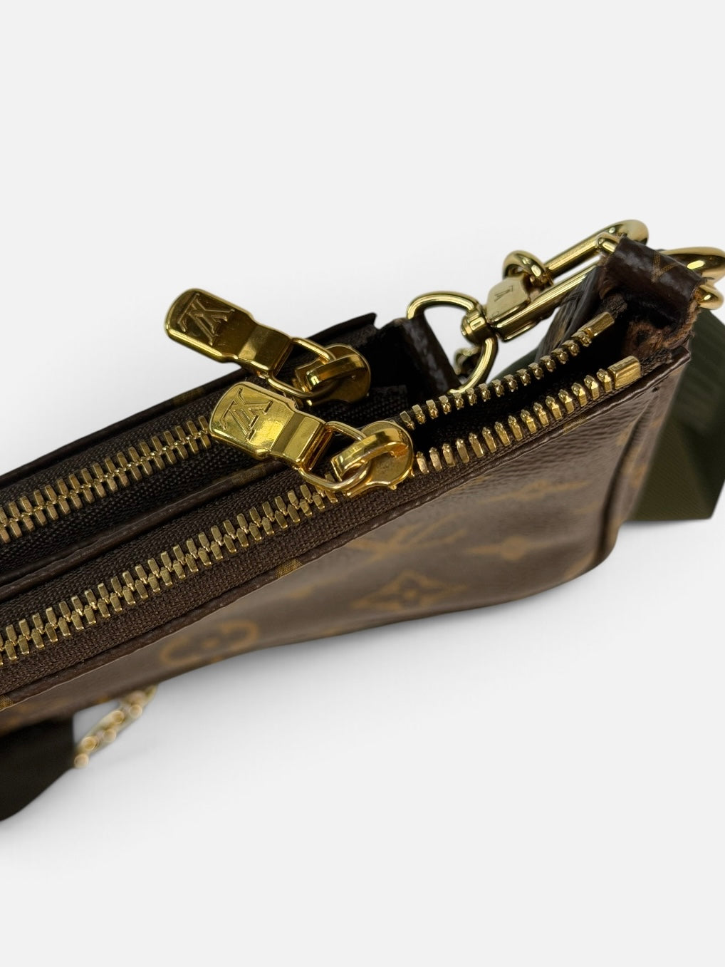 Louis Vuitton Multi Pochette In Monogram Canvas With Gold Hardware