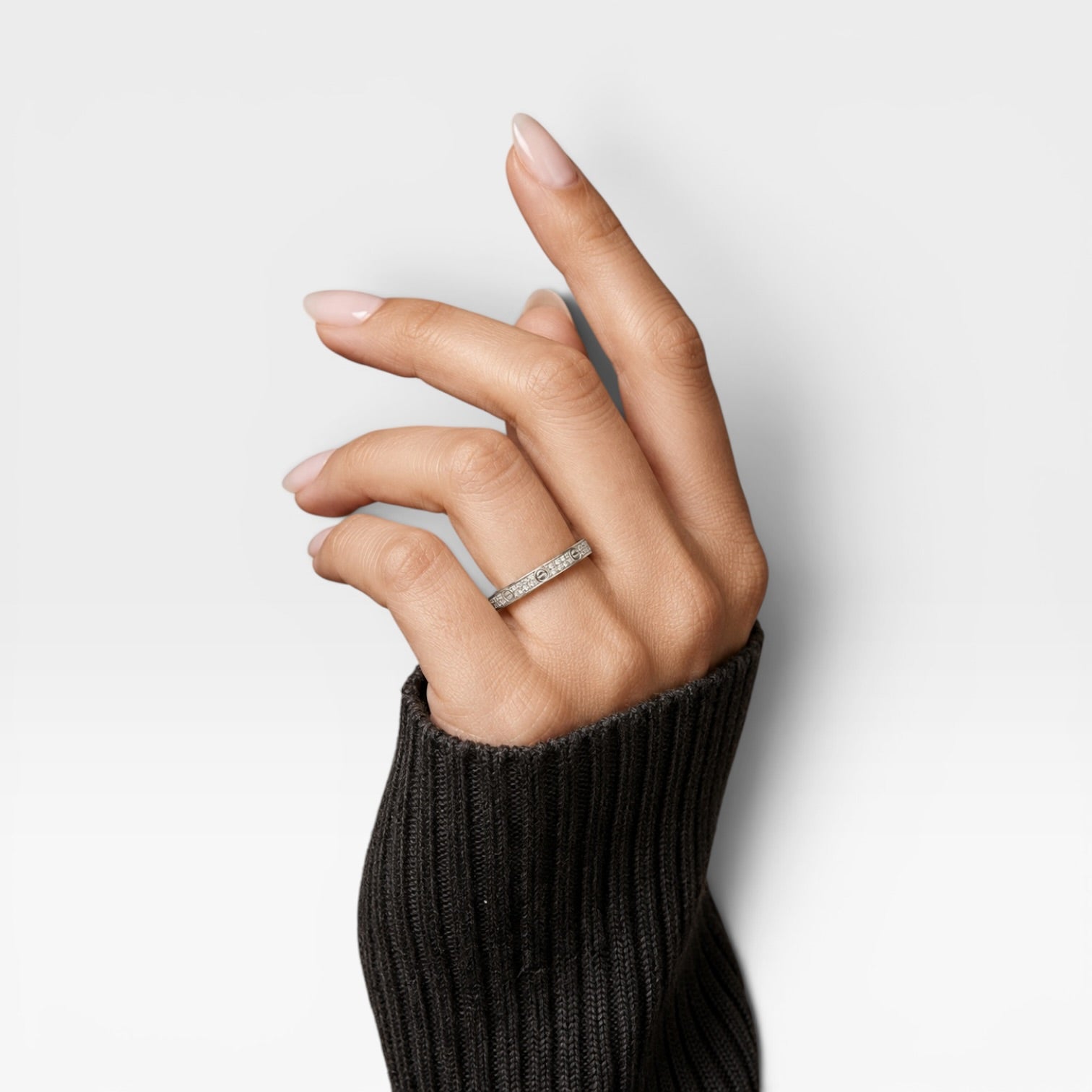 Cartier White Gold Diamond Love Ring (Size 49)
