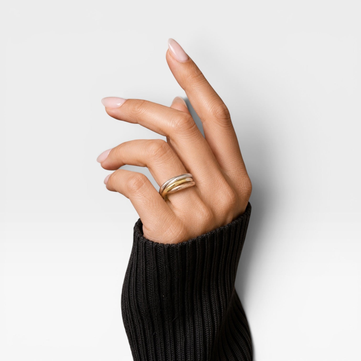Cartier Trinity Ring Classic Model 5 Diamonds  (Size 54)