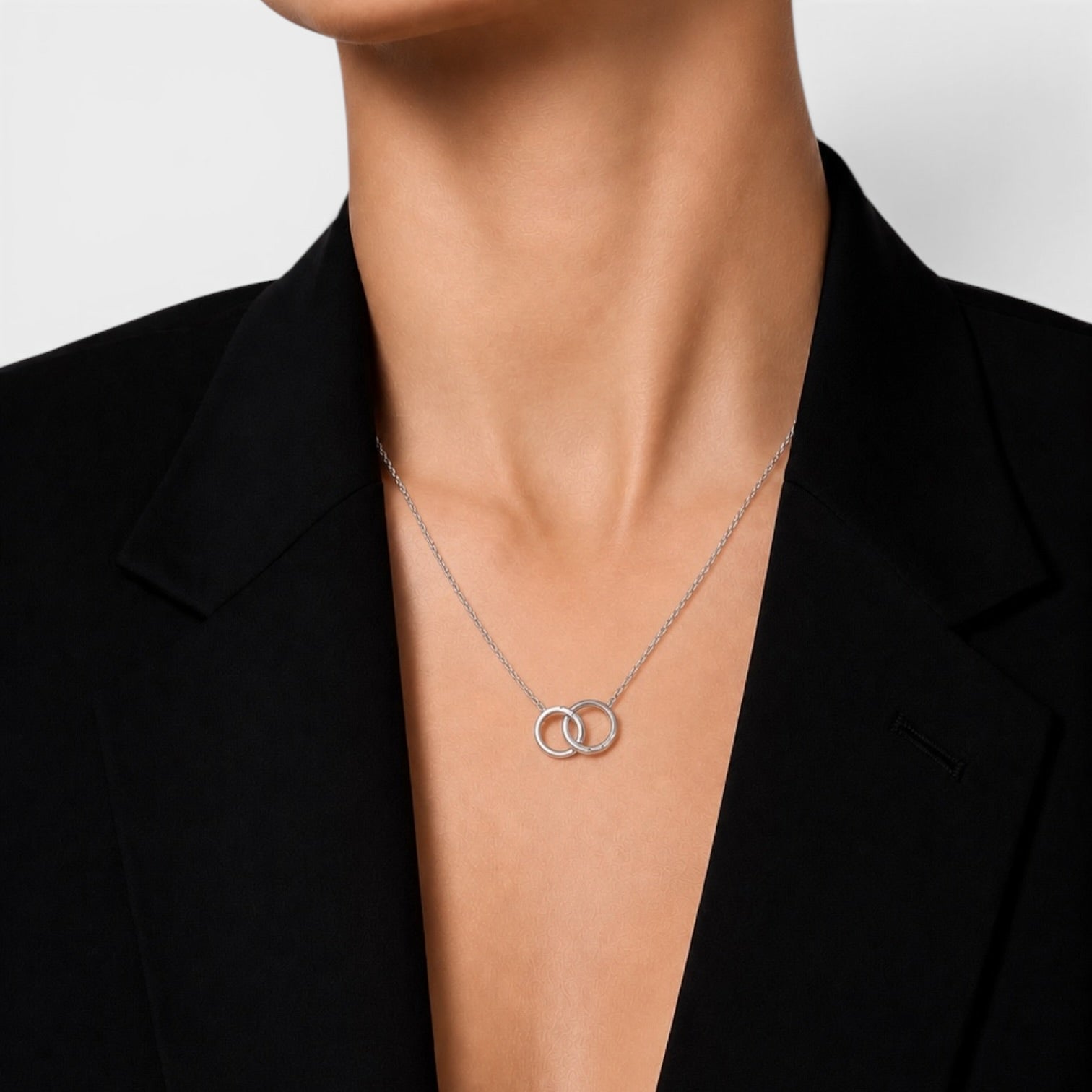 Cartier Interlocking Love Necklace in 18ct White Gold
