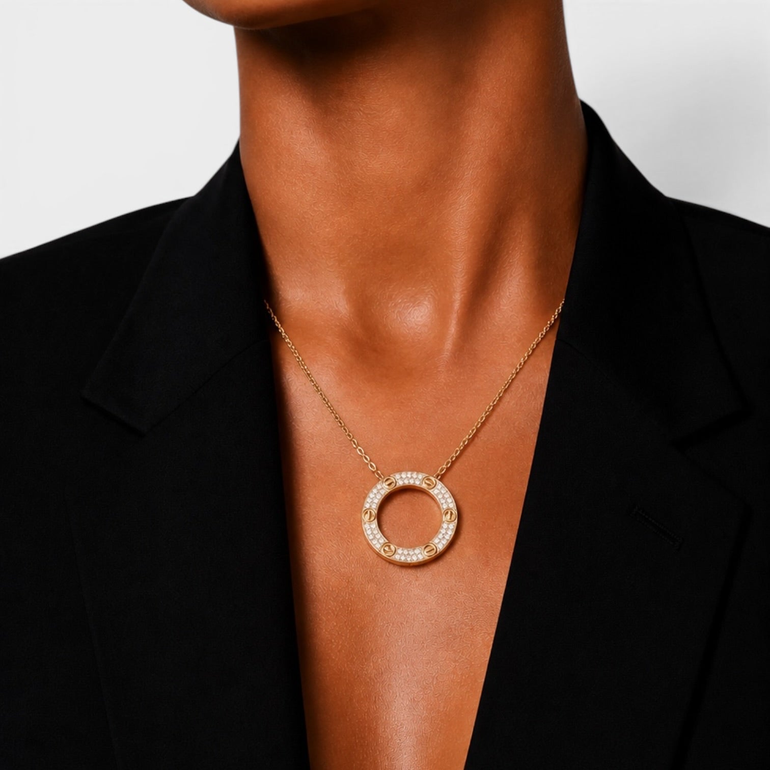 Cartier Love 18ct Rose-Gold and 0.34ct Diamond Necklace