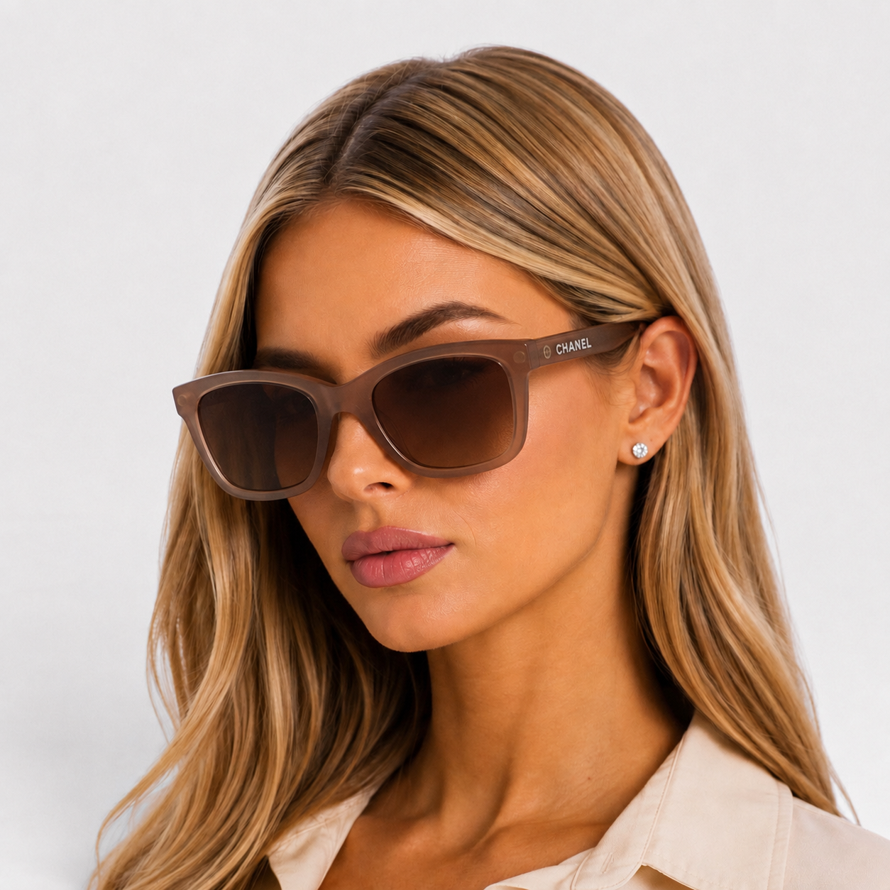 Chanel Sunglasses In Rose Pale