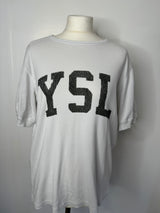 Saint Laurent Logo T-Shirt (Size M/ UK 12 )