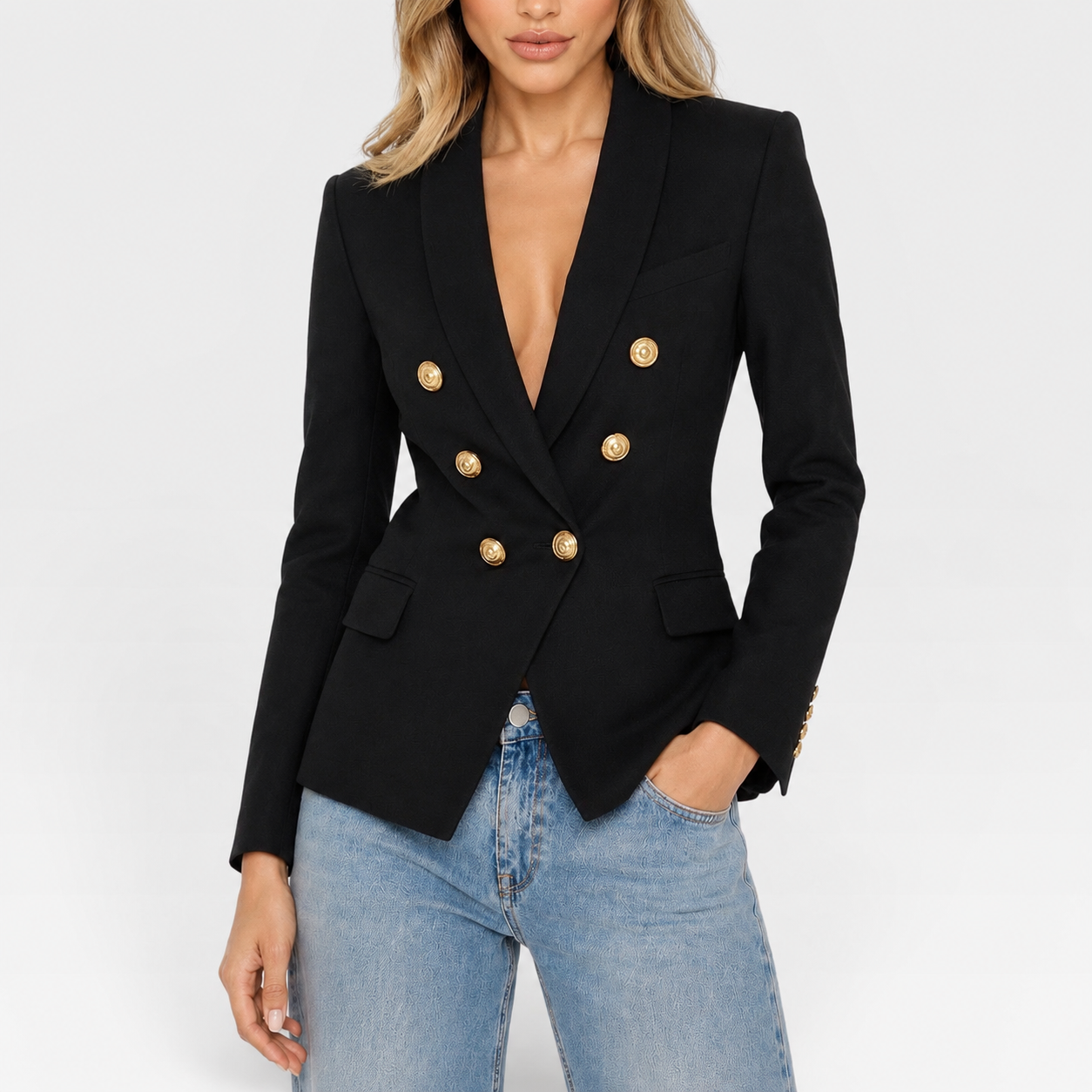 Balmain Black Blazer (Size36/UK8)