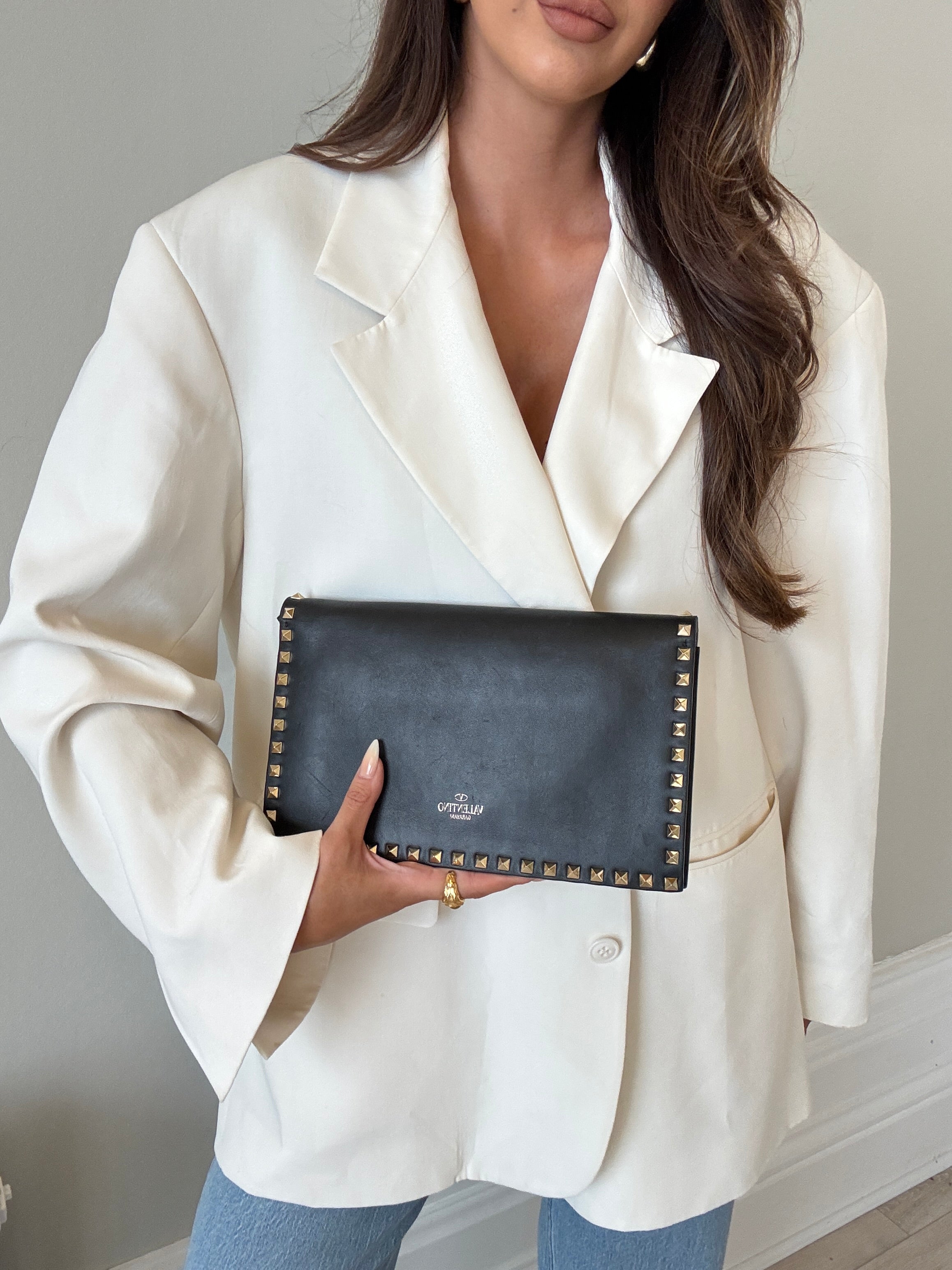 Valentino Garavani Rockstud Wristlet Clutch