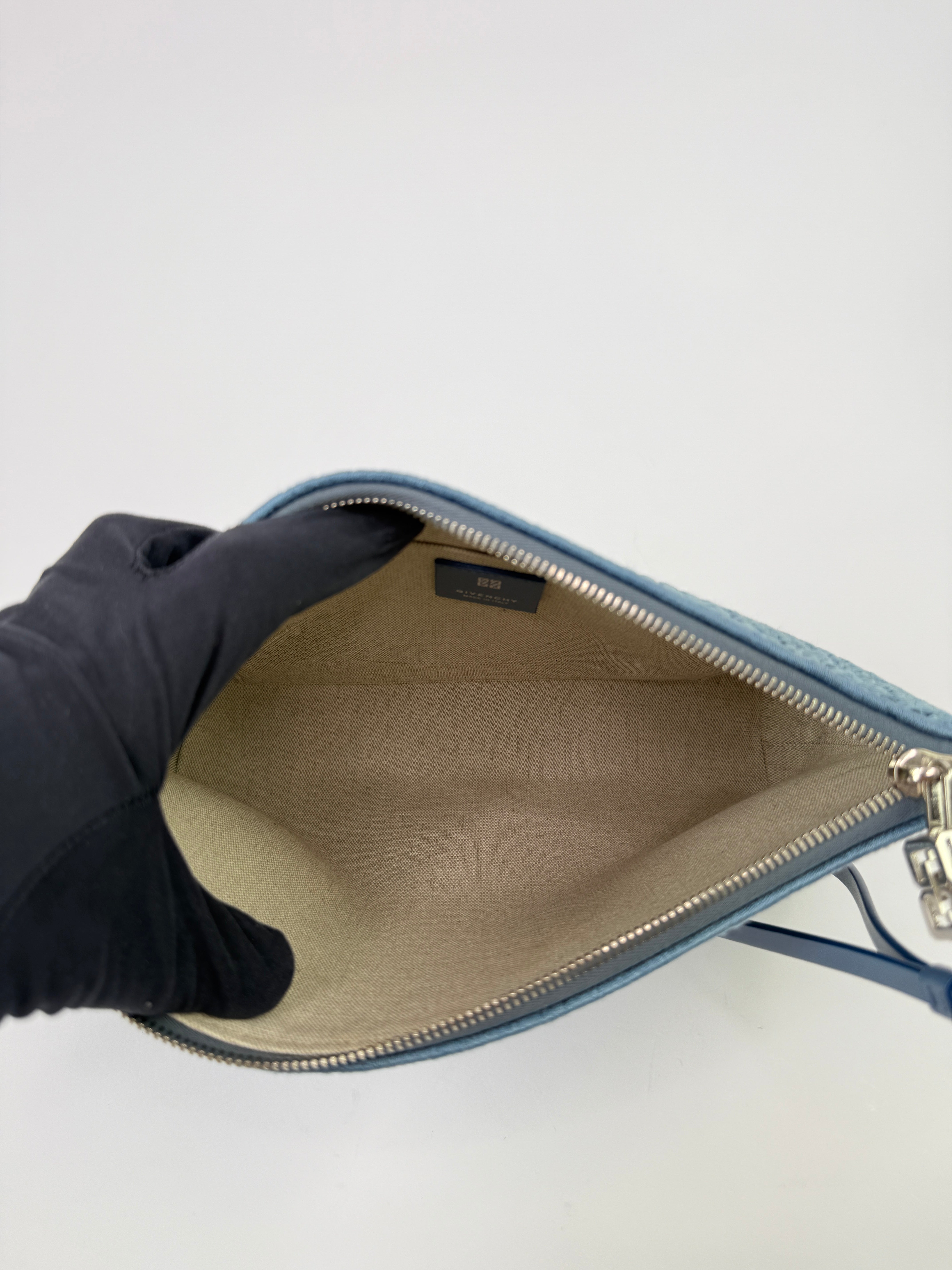 Givenchy Medium Logo Denim Pouch