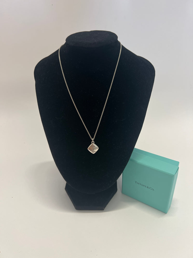 Tiffany & Co Silver Square Pendant Necklace