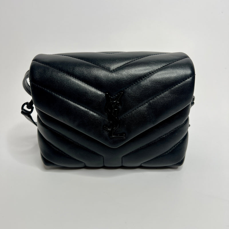 Saint Laurent Toy Lou In Black Leather
