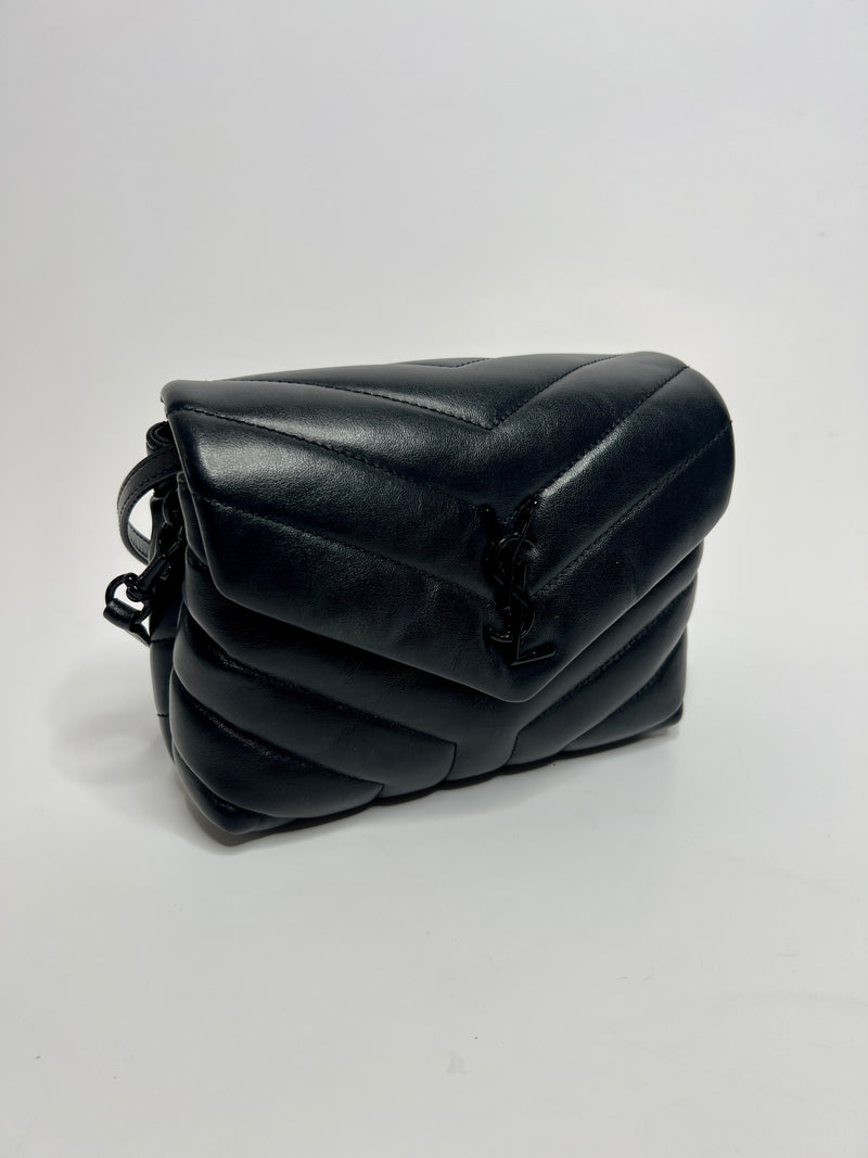 Saint Laurent Toy Lou In Black Leather