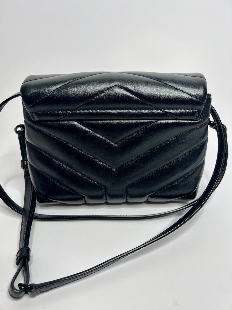 Saint Laurent Toy Lou In Black Leather