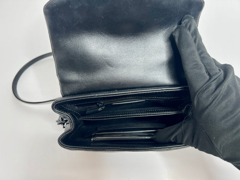 Saint Laurent Toy Lou In Black Leather