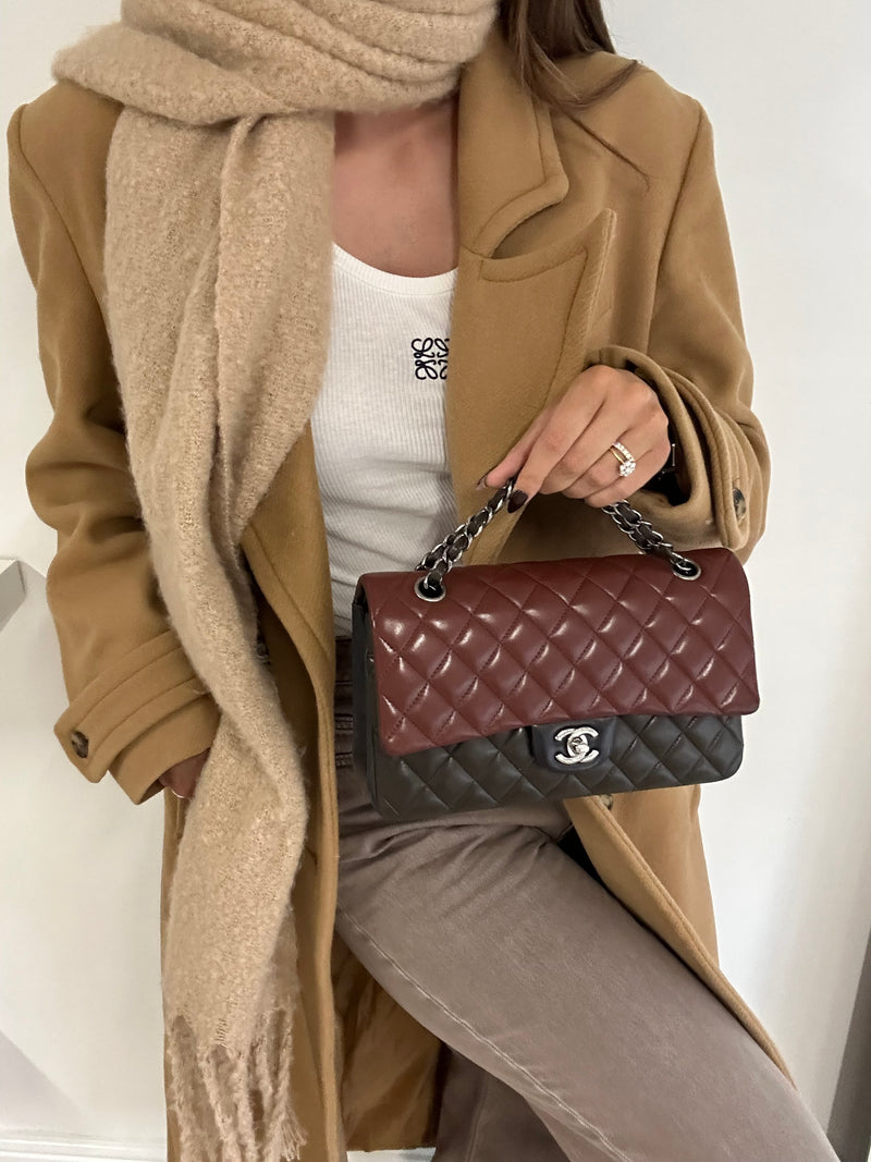 Chanel Medium Tri Colour Classic Double Flap