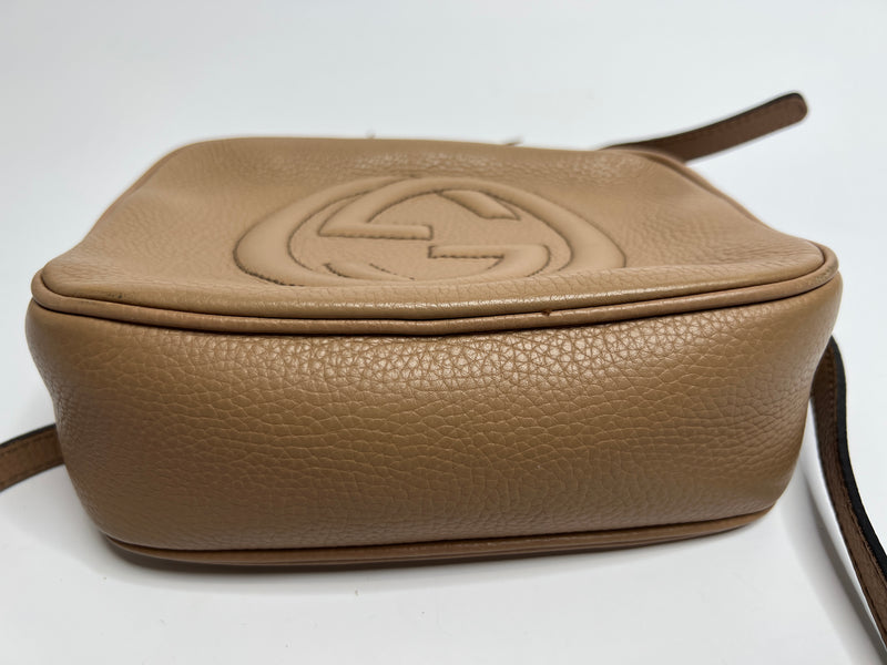 Gucci Beige Soho Disco Leather Crossbody Bag