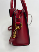 Celine Nano Luggage In Red Leather