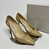 Jimmy Choo Romy 85 Nude Heels (Size 41/UK 8)