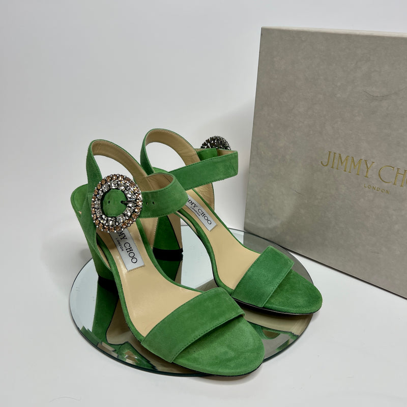 Jimmy Choo Mischa 85  Suede Slingback  (Size 39.5 /UK 6.5)