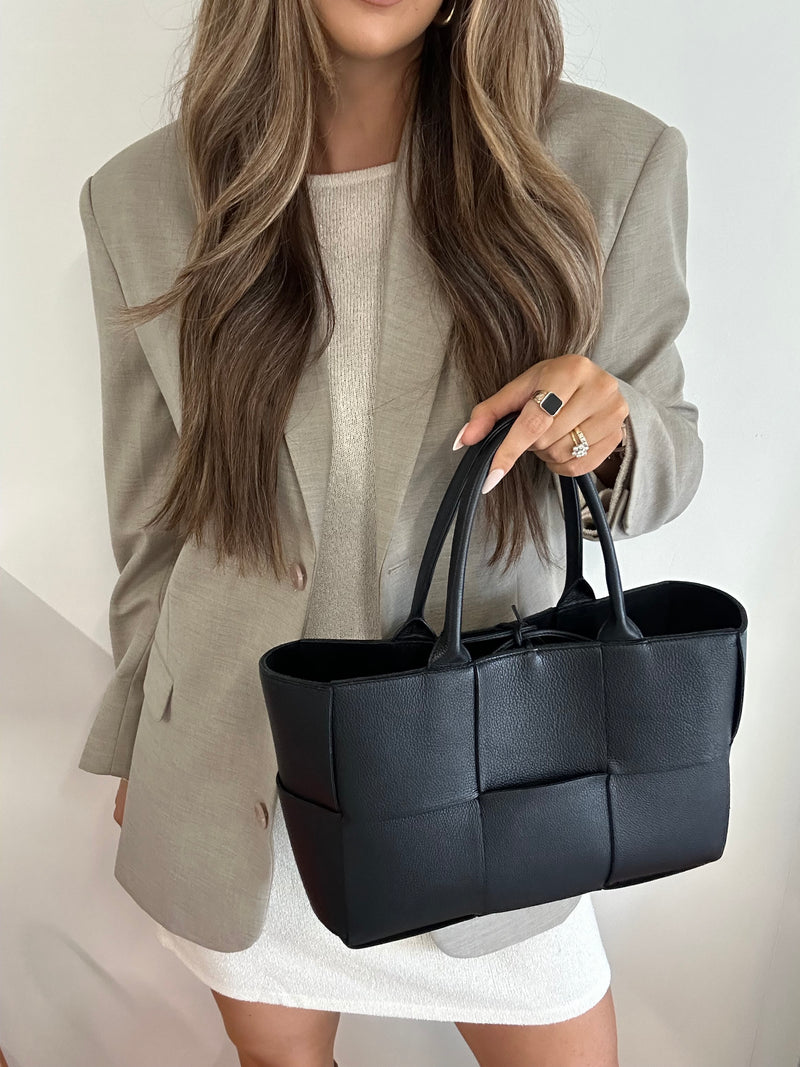 Bottega Veneta Arco Small Black Tote